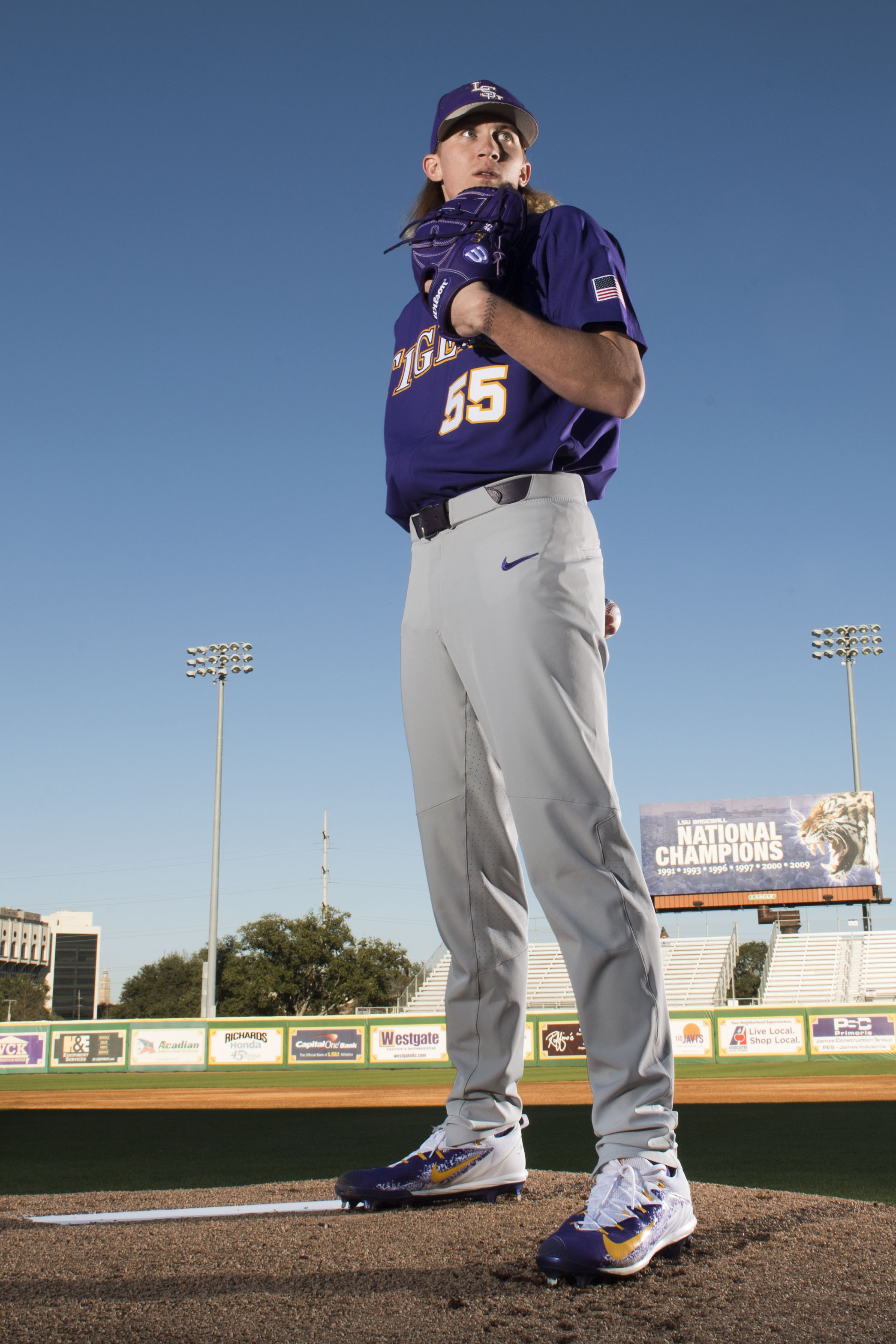 lsu pinstripe baseball jersey