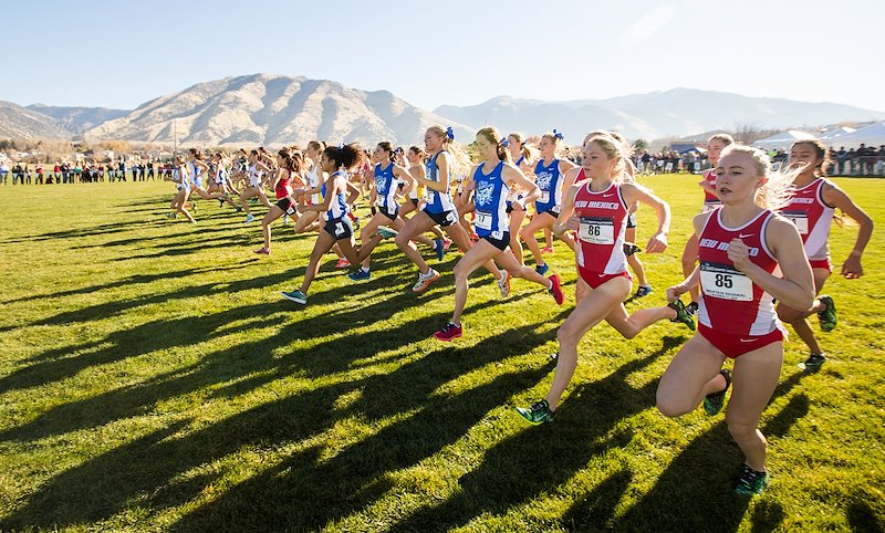 BYU women's cross country team runs at the NCAA Regional meet and places 5th - Photo by Jaren Wilkey/BYU