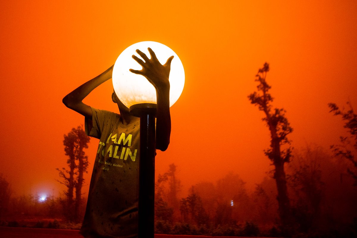 At 2 pm on Monday a massive dust storm rolled in - the sky turned orange, then black, then orange again. Pretty much everyone was happy because the storm brought the first rain in months.