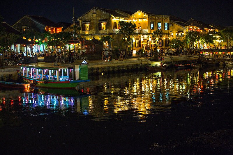 The cool nights and pretty lights bring the Hoi An Ancient City to life.