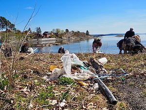 Noe av plasten som ble funnet i Oslofjorden. Foto: Runa Lindebjerg/GRID-Arendal