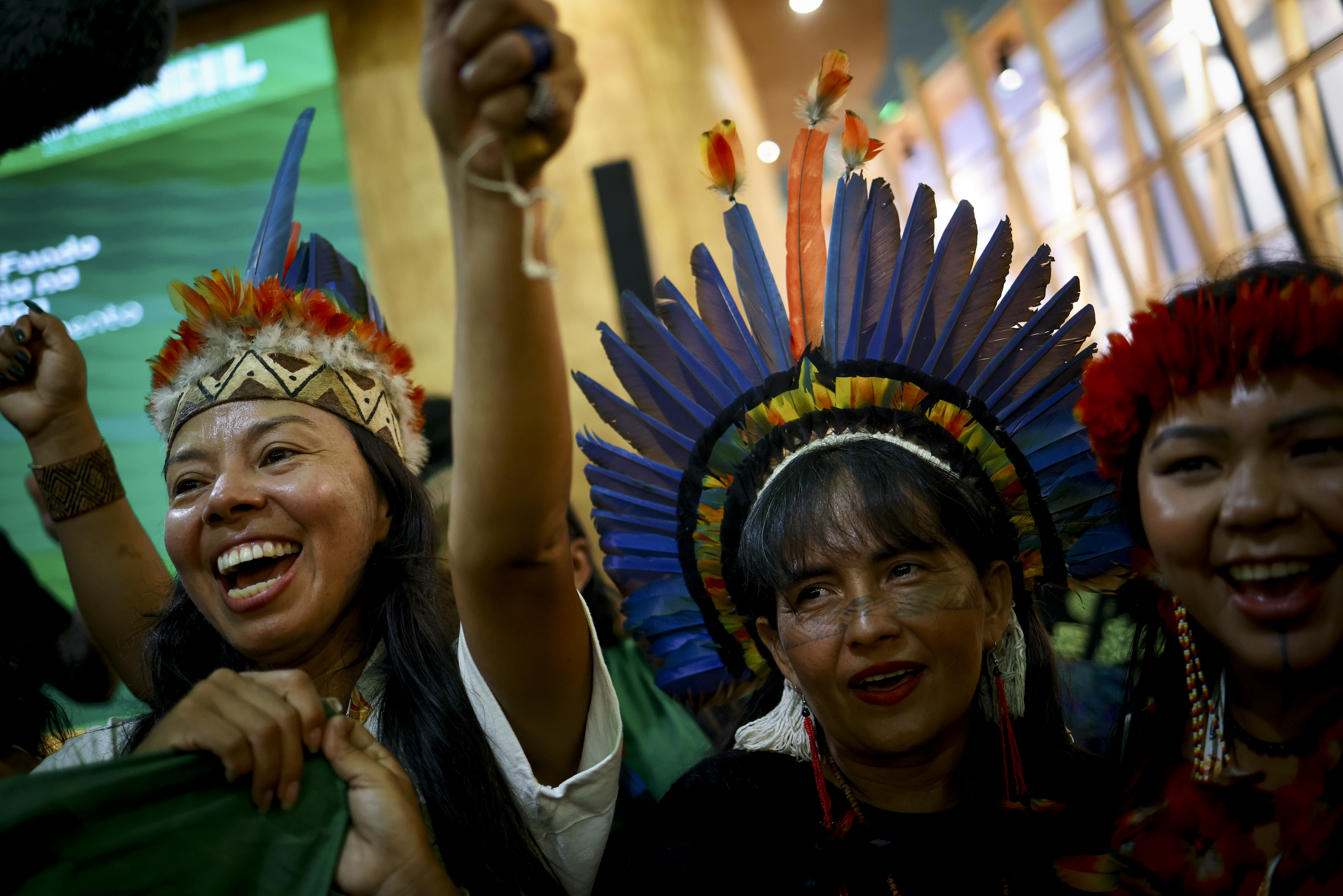 Witoto’s Indigenous leader and teacher, Vanda Witoto, attends a signing ...