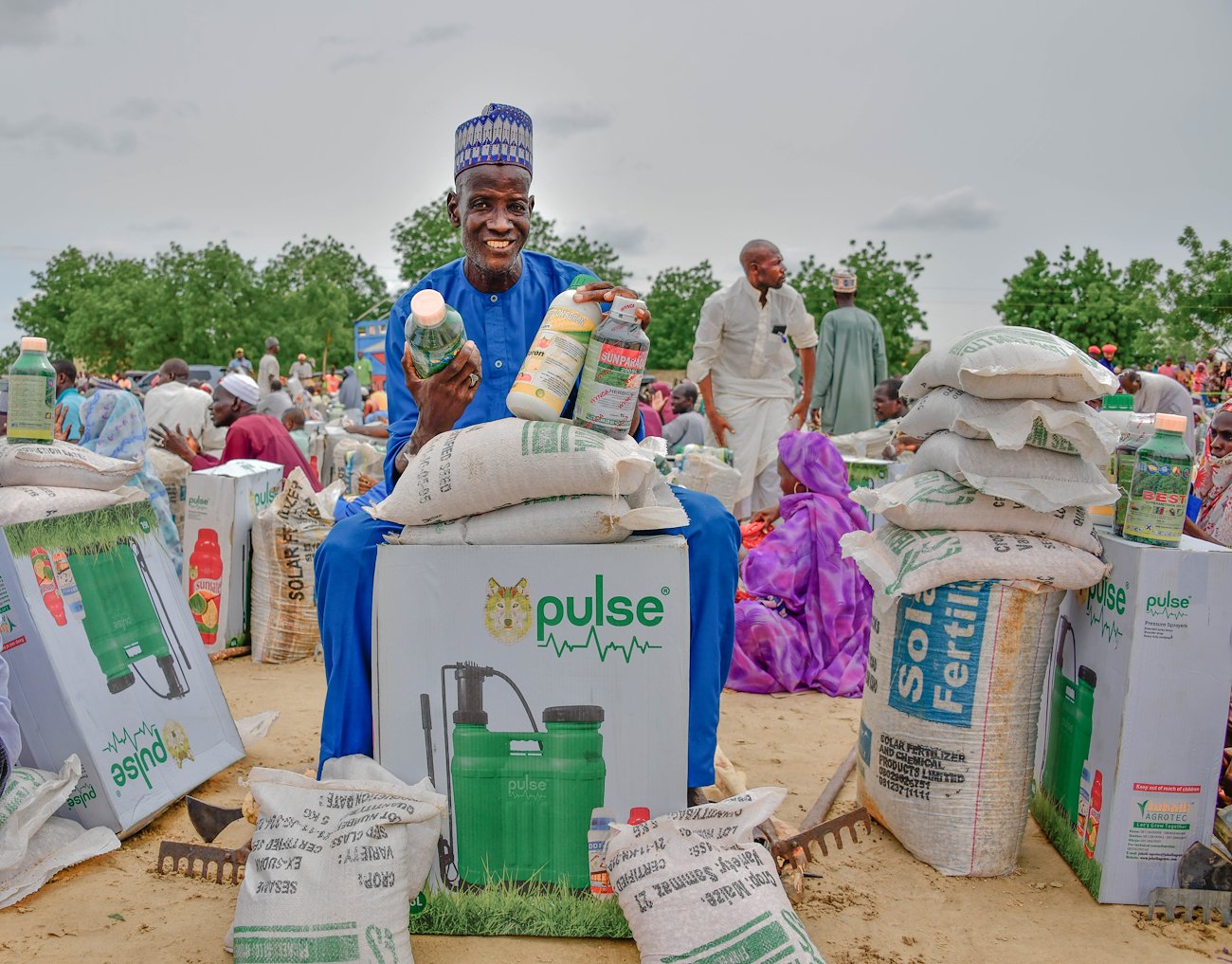 Jugudum Ali Ngalama is one of the farmers receiving farming implements this year.