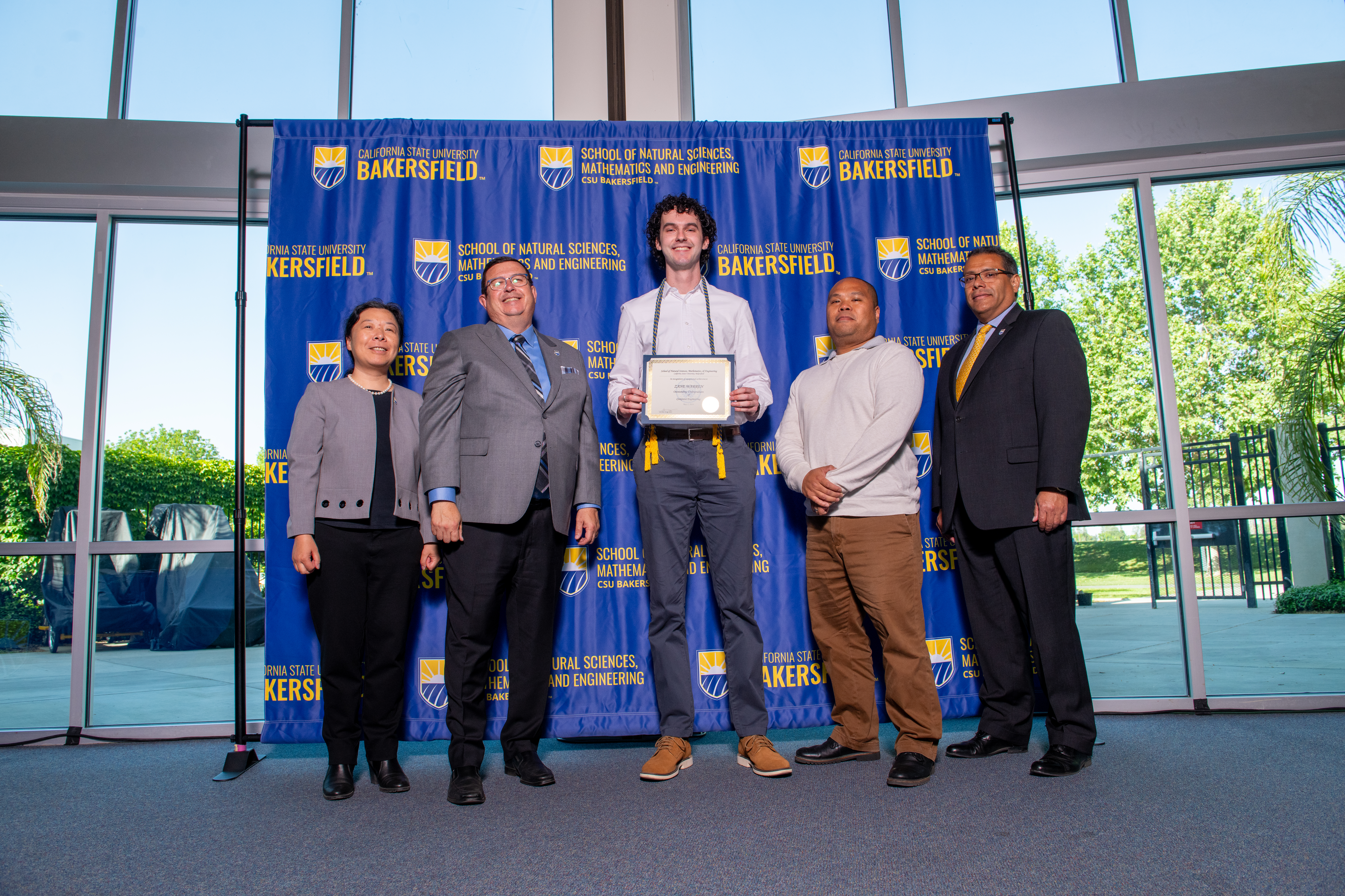 NSME dean Dr. Jane Dong, CSUB interim provost Dr. James Rodriguez, Zane ...
