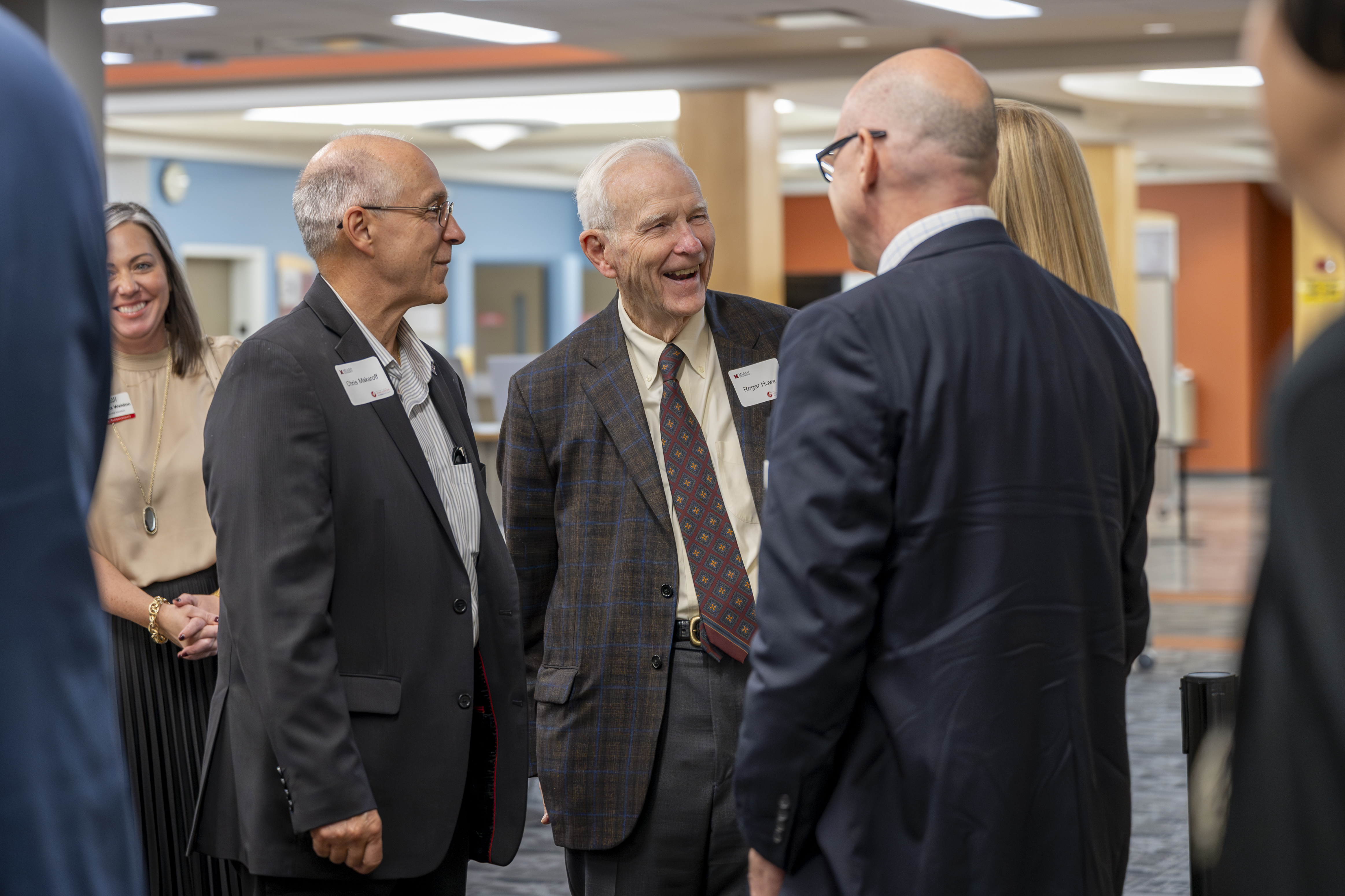 Roger Howe (center) at the Howe Center National Advisory board reception.