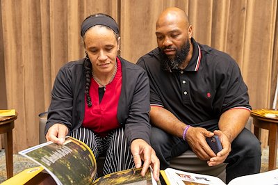 An employee since 1992 and part of the University Publications team that produced the book, Paula Bethea and her husband, Creg Bethea ’11 joined the celebration.