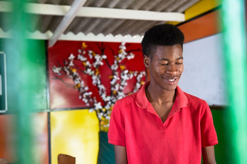 Lloyd (18) visits an adolescent support centre at Wilkins Hospital in Harare, Zimbabwe.