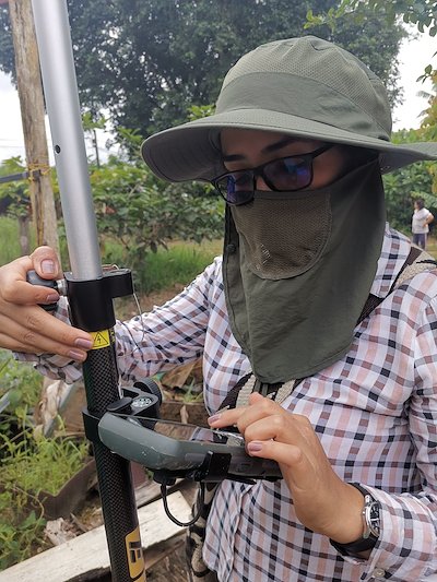 Leany Alba, topographer in Meta, Colombia