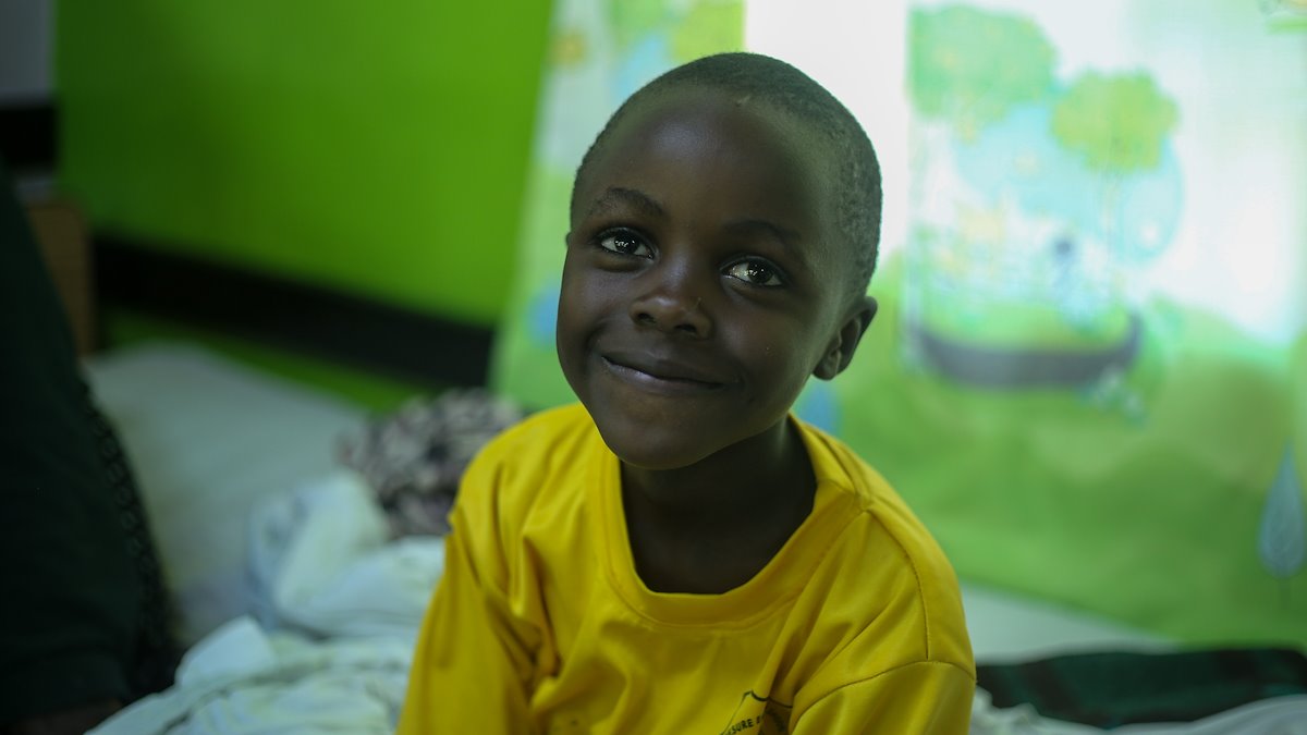 Leon shows us that he is feeling great with this smile.