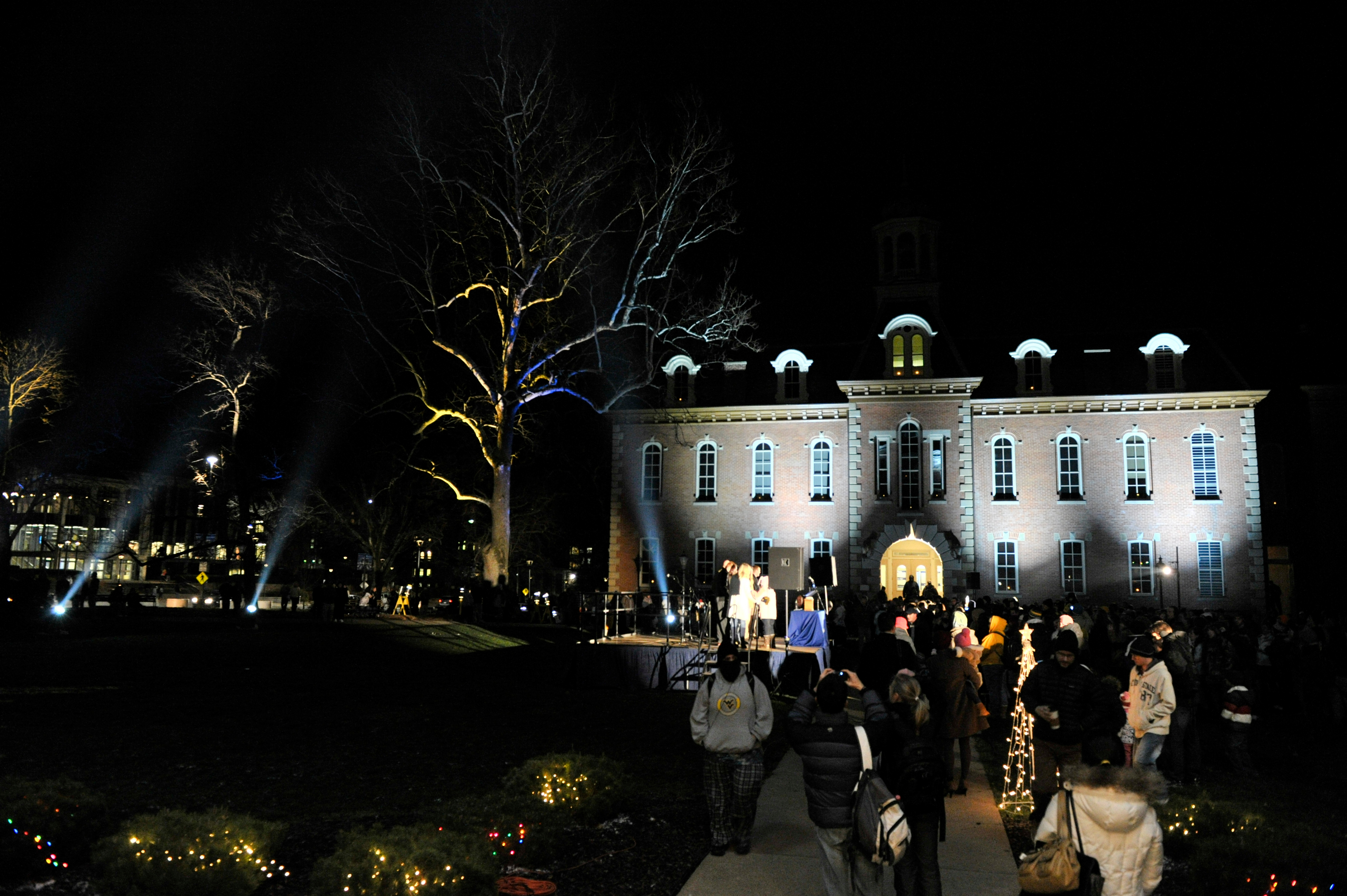 WVU students and members of the community gather for the Woodburn LED ...
