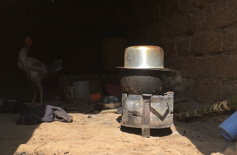 Many kitchens in Kalenge are dark even during day time