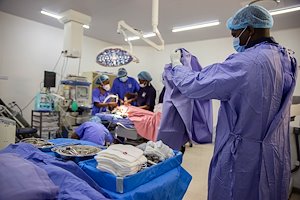 Team work makes the dream work in the OR at CURE Zimbabwe.
