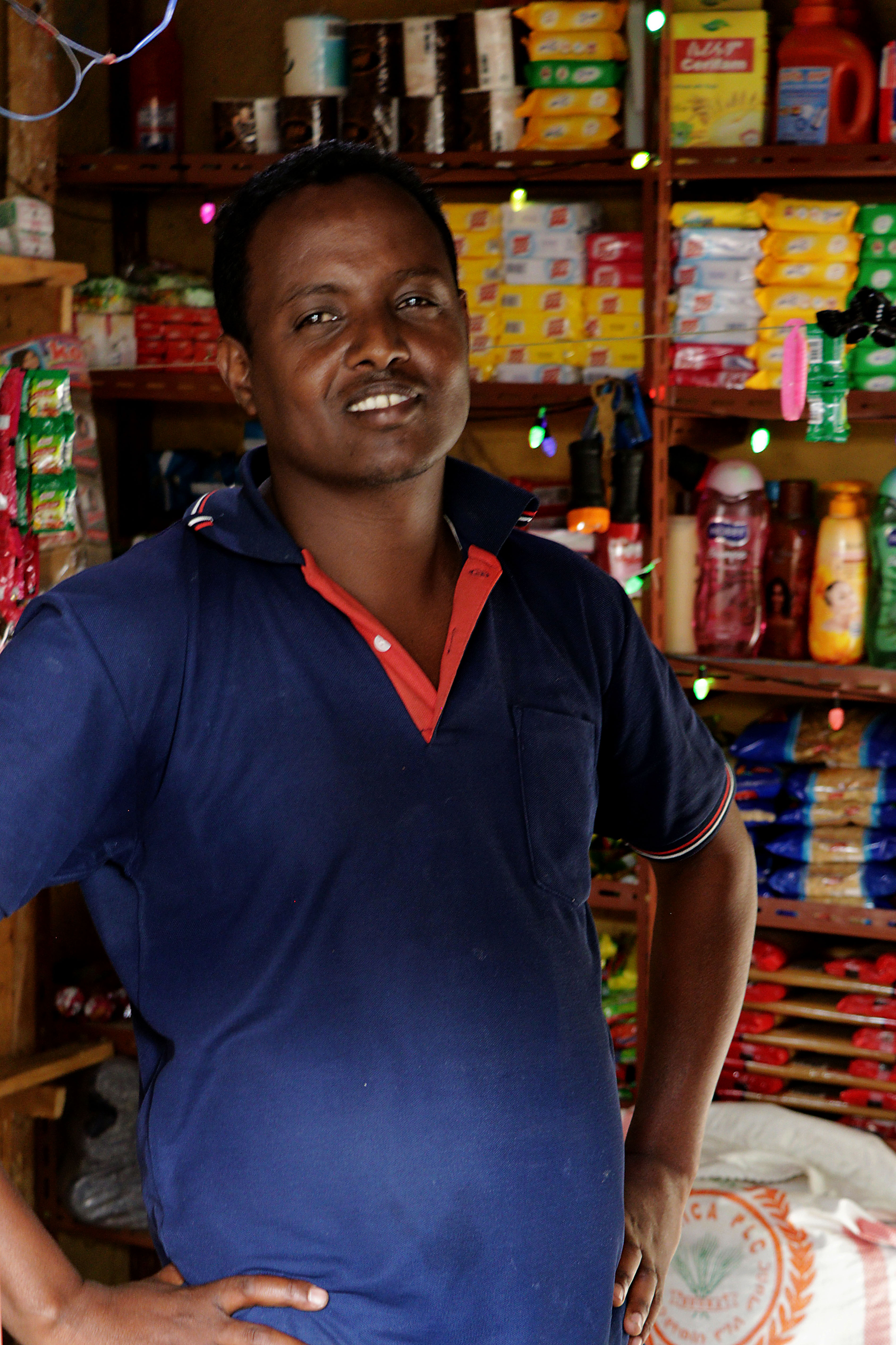 Khalid pictured inside his shop.