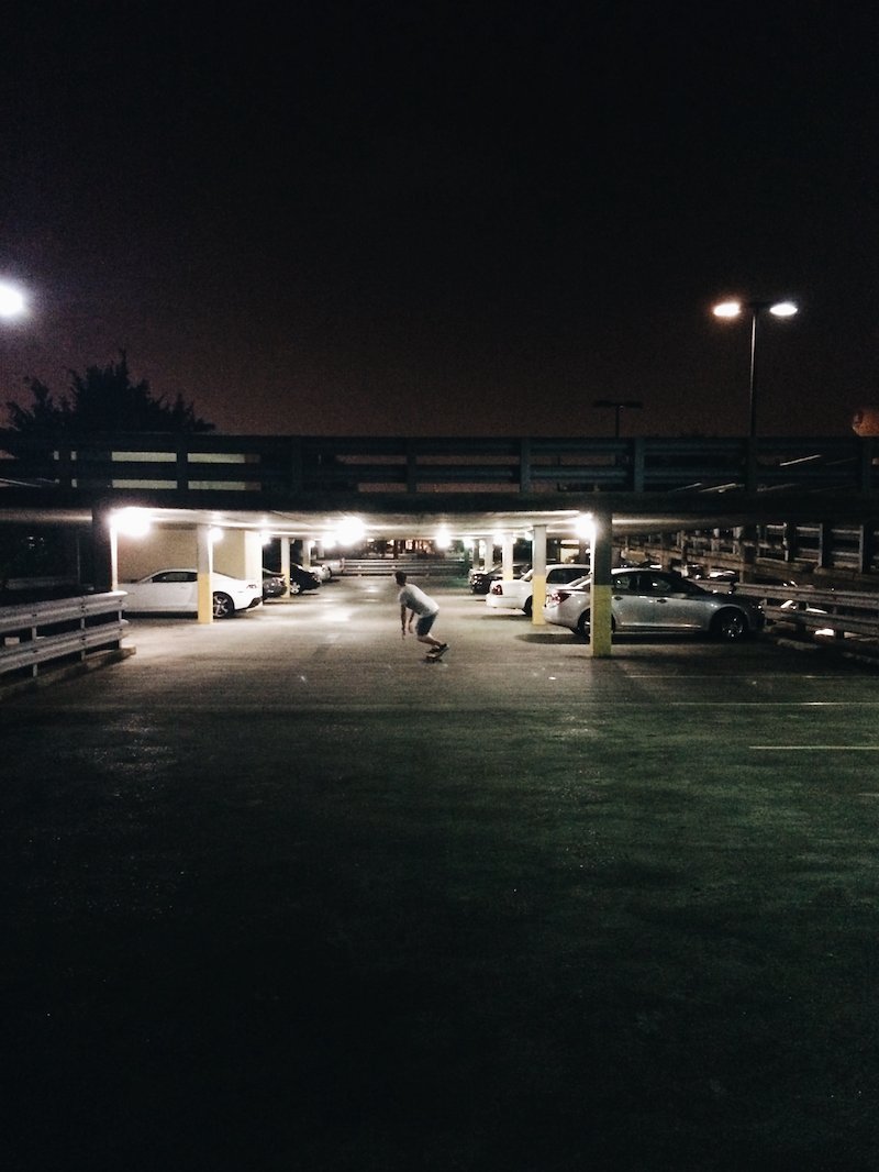 Dane Sk8 in parking garage - Houston, TX