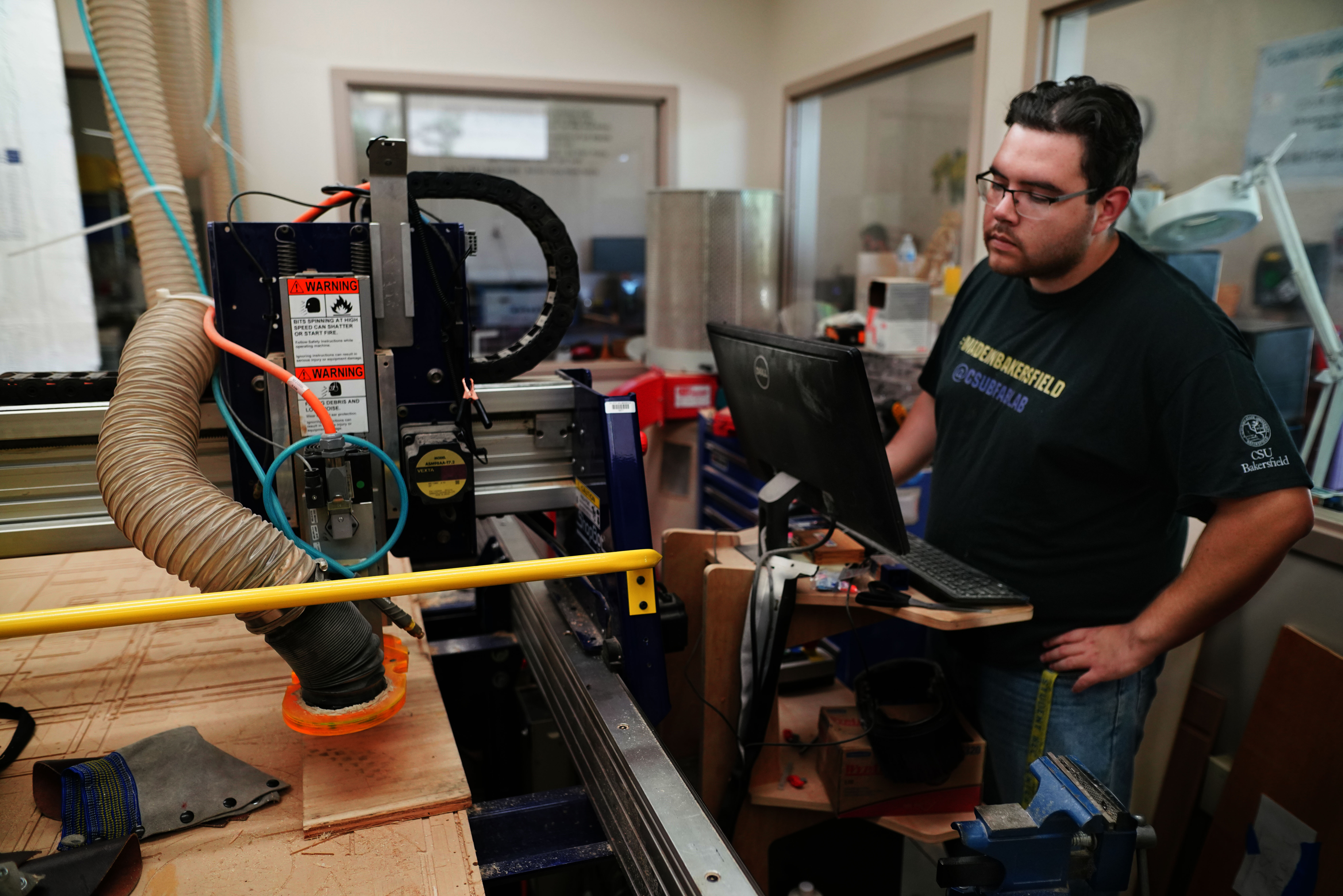 Ivan Martinez Hernandez, seen here in an early Fab Lab photo, worked as ...