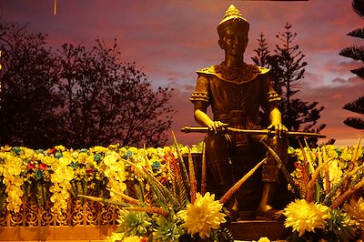 Sunrise at Doi Suthep temple.
