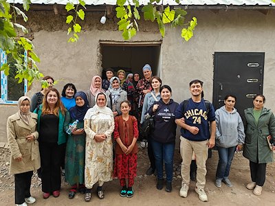 A group of Tajik journalists and leaders of women's group facing water shortages in Tajikistan.