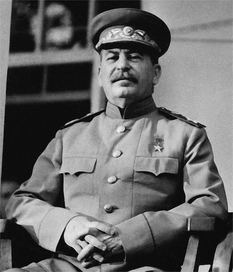 Joseph Stalin (Photo in the public domain: https://commons.wikimedia.org/wiki/File:CroppedStalin1943.jpg)