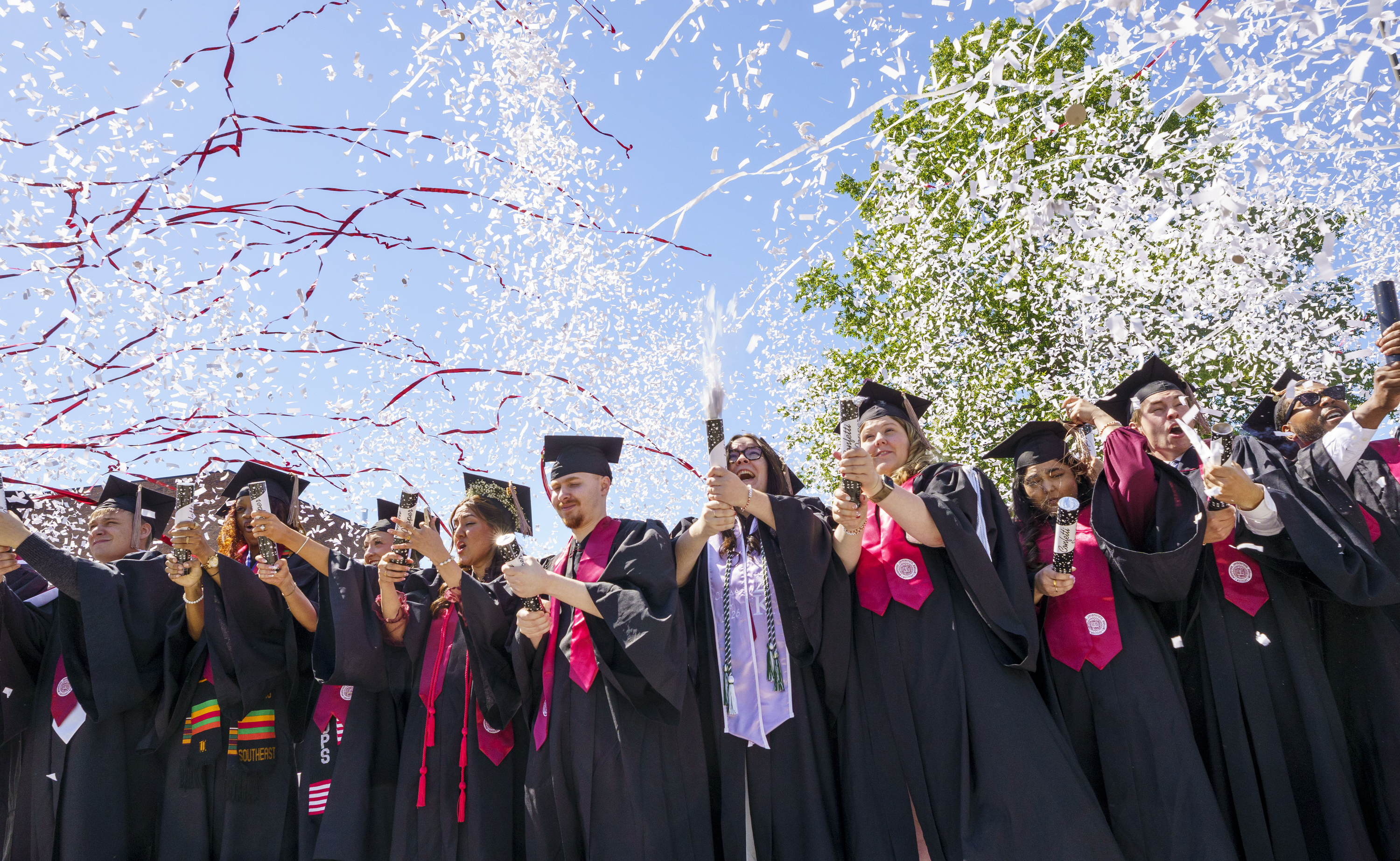 Grads celebrate at the close of the IU Southeast Commencement in New ...