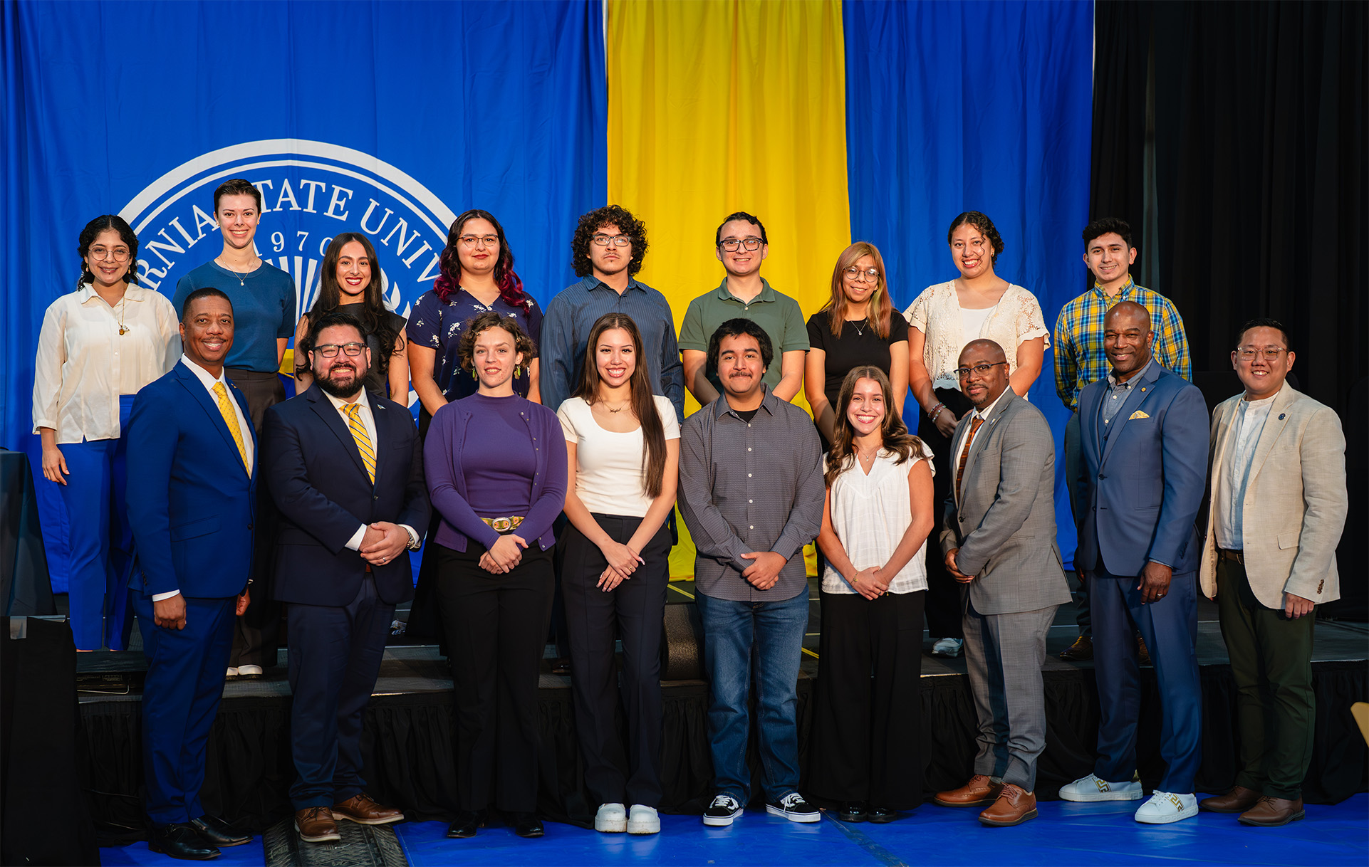 CSUB administrators pose for a photo with the Associated Students Inc ...