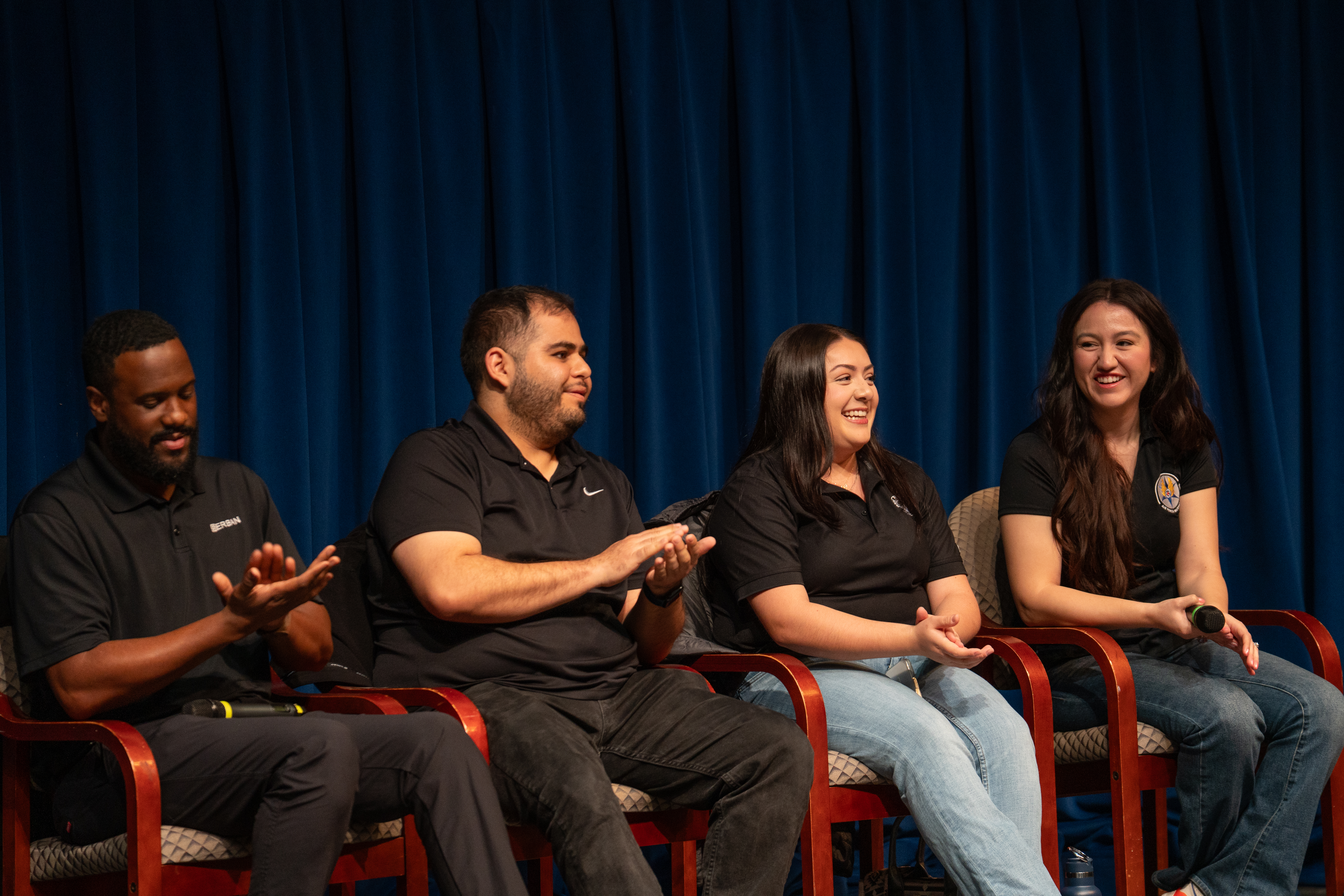 CSUB engineering alumni (from left to right) Kalyn Dunham, Alfredo ...