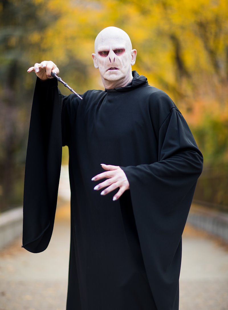 Tom Holmoe dresses up as Voldemort on Halloween - Photo by Jaren Wilkey/BYU