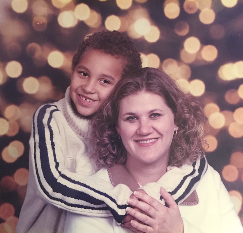 Chase Jeter with his mother, Kim.