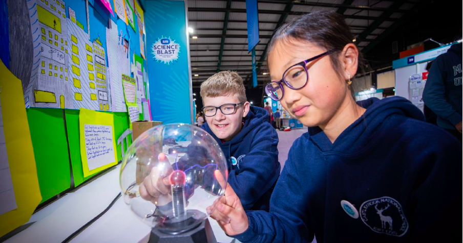 Students at the 2025 ESB Science Blast event in the RDS, Dublin.