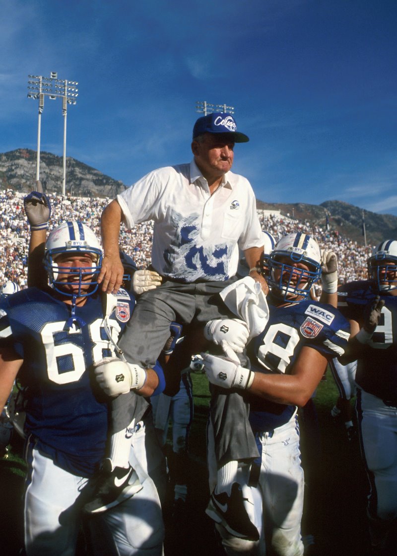 LaVell wins his 200th game in BYU's 49-47 victory over New Mexico in 1994.