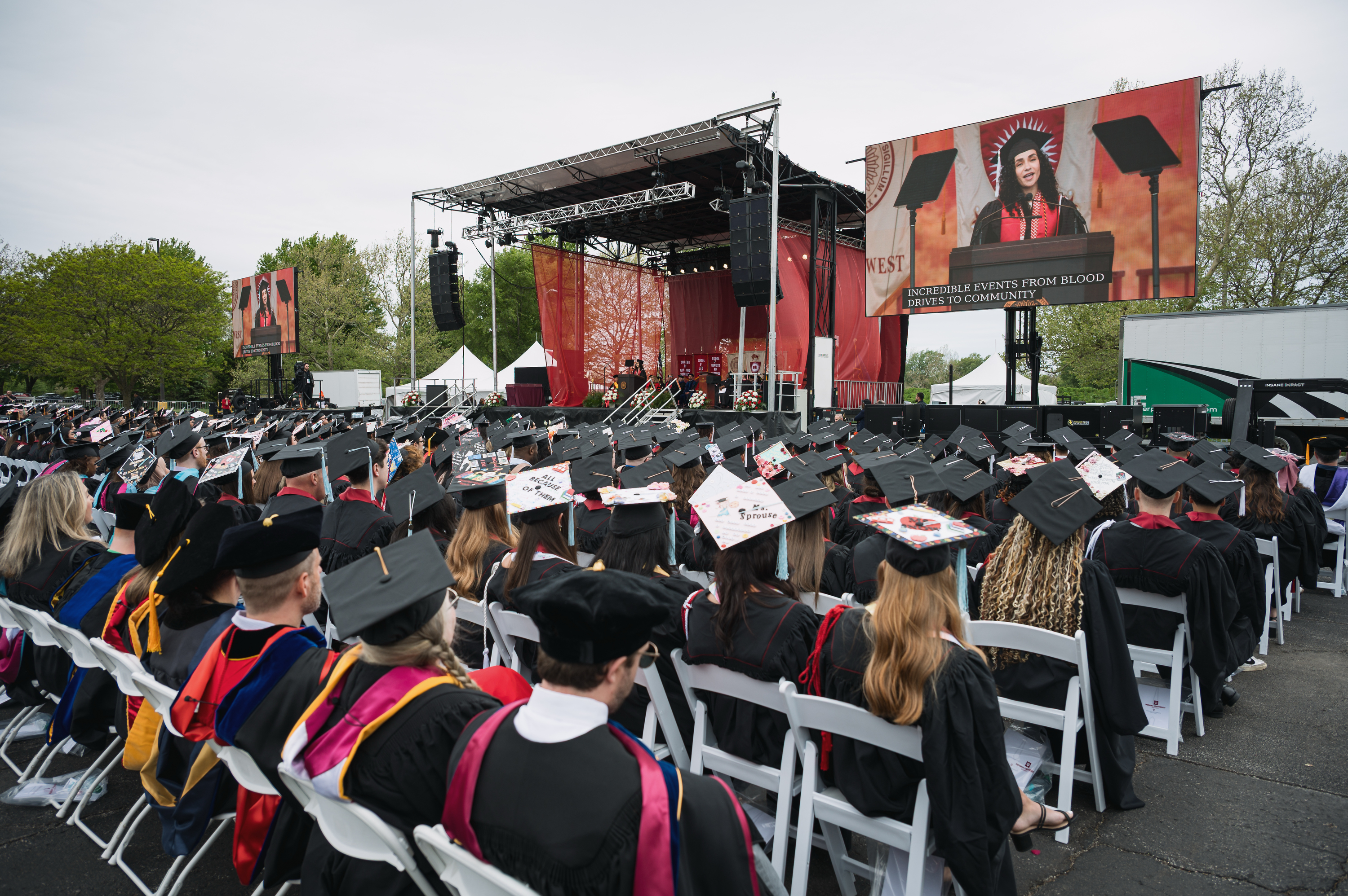 Graduates assemble for the IU Northwest Commencement in Gary on Friday ...