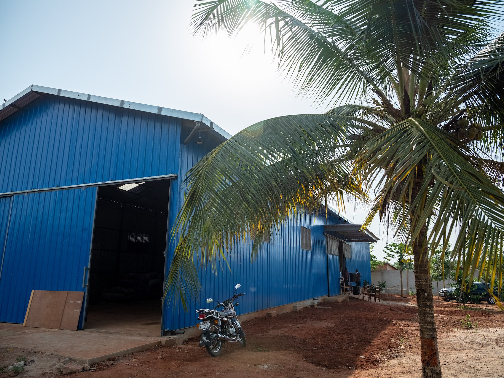 This warehouse in Benin is owned by Natura, a shea butter producer.
