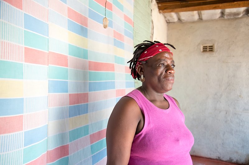Sarah (49) at her home in Old Mabvuku, Harare, Zimbabwe.