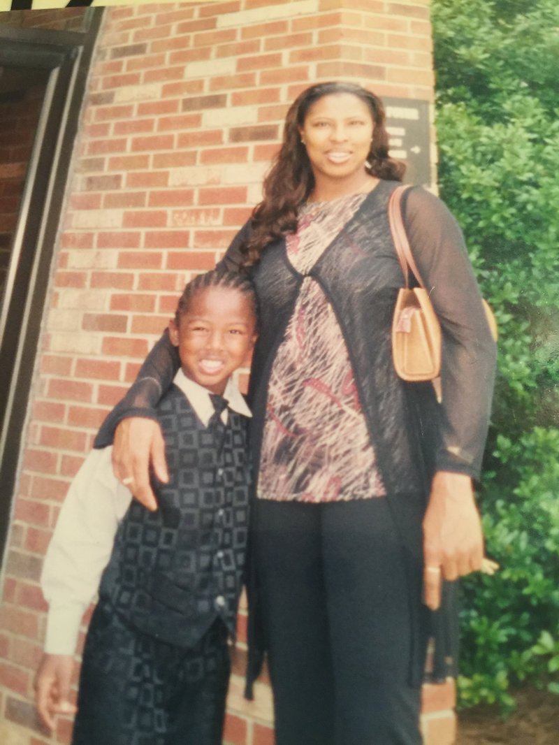 Harry Giles with his mother, Melissa.