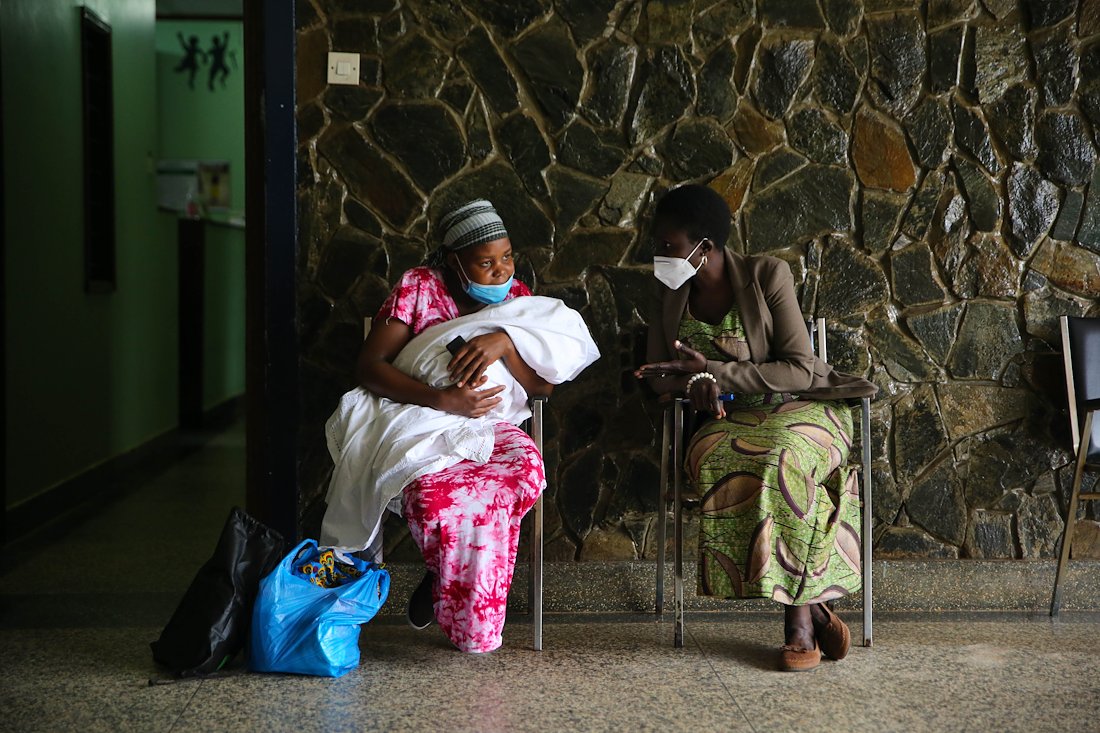 Annet from our spiritual center encouraging a caretaker to continue living in faith even when at home.