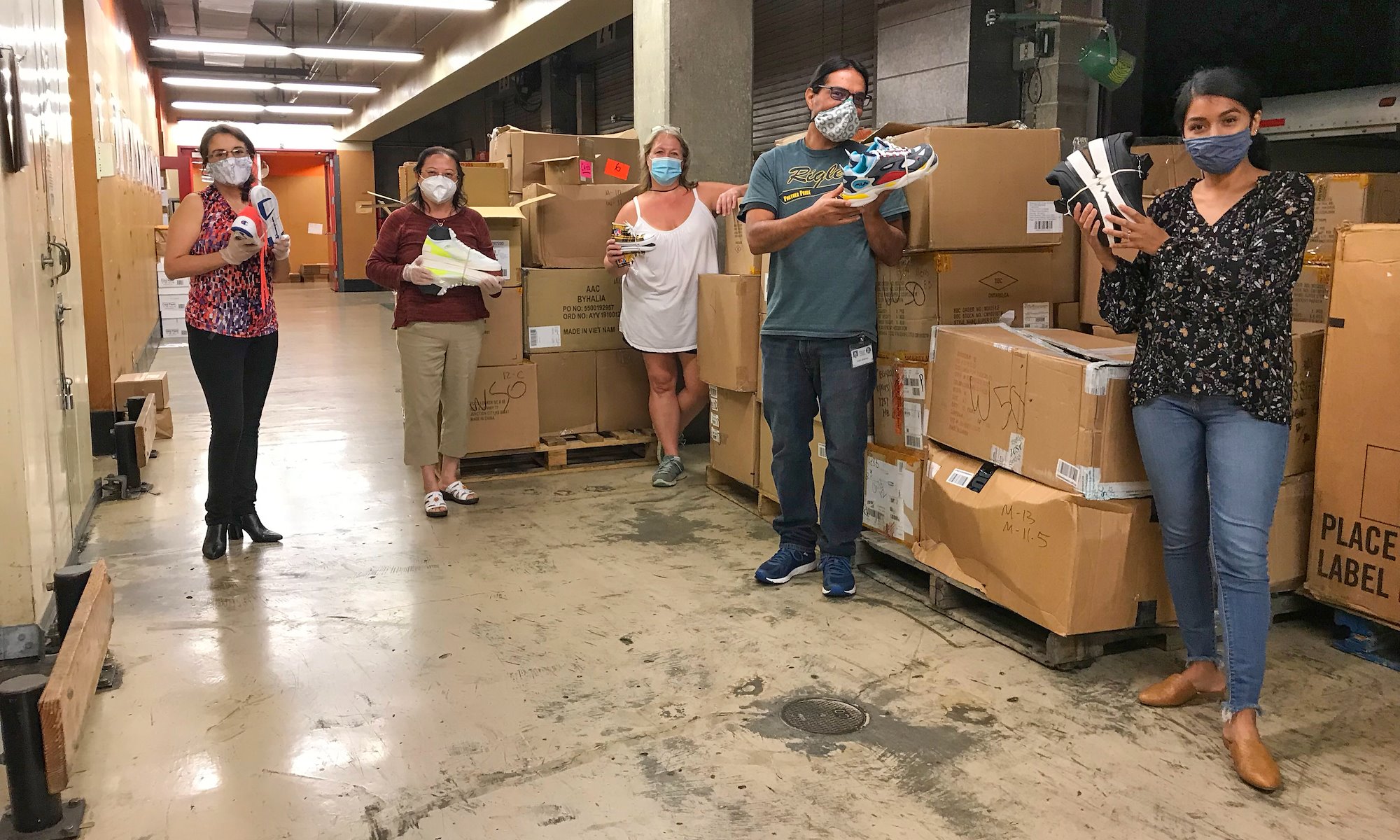 Portland Public School Staff receives new shoes from Foot Locker and Soles4Souls.