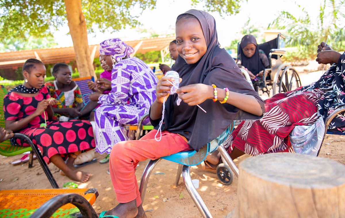 Farida is happy to learn a new skill: to weave! She has big plans for the future ahead!