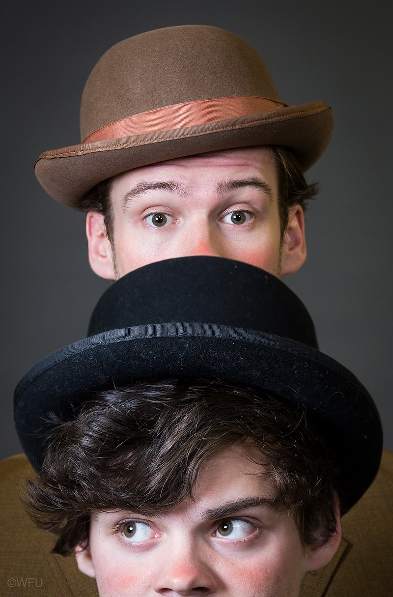Zac Pierce-Messick is Vladimir and Philip Kayser is Estragon in the University Theatre production of "Waiting for Godot" by Samuel Beckett.