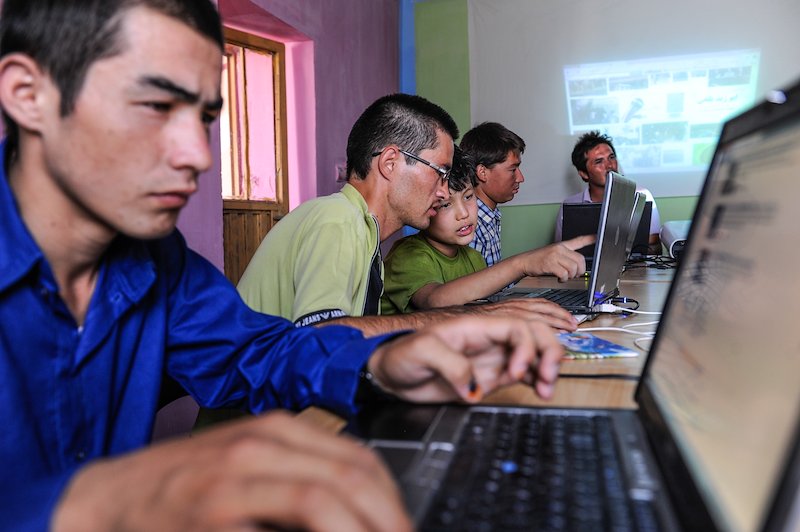 Many students in Mazar-i-Sharif now have computer access.