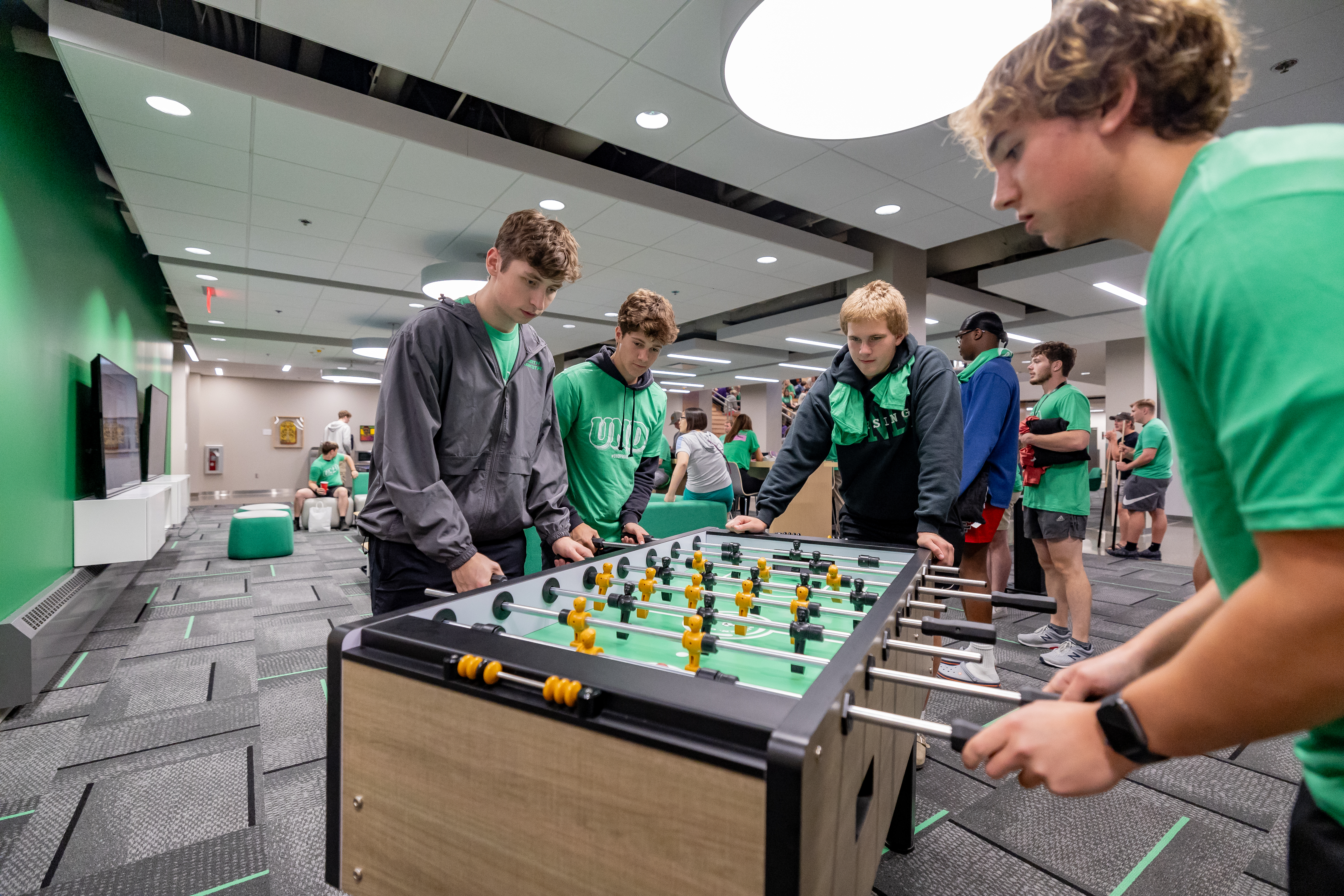 Foosball in the Memorial Union