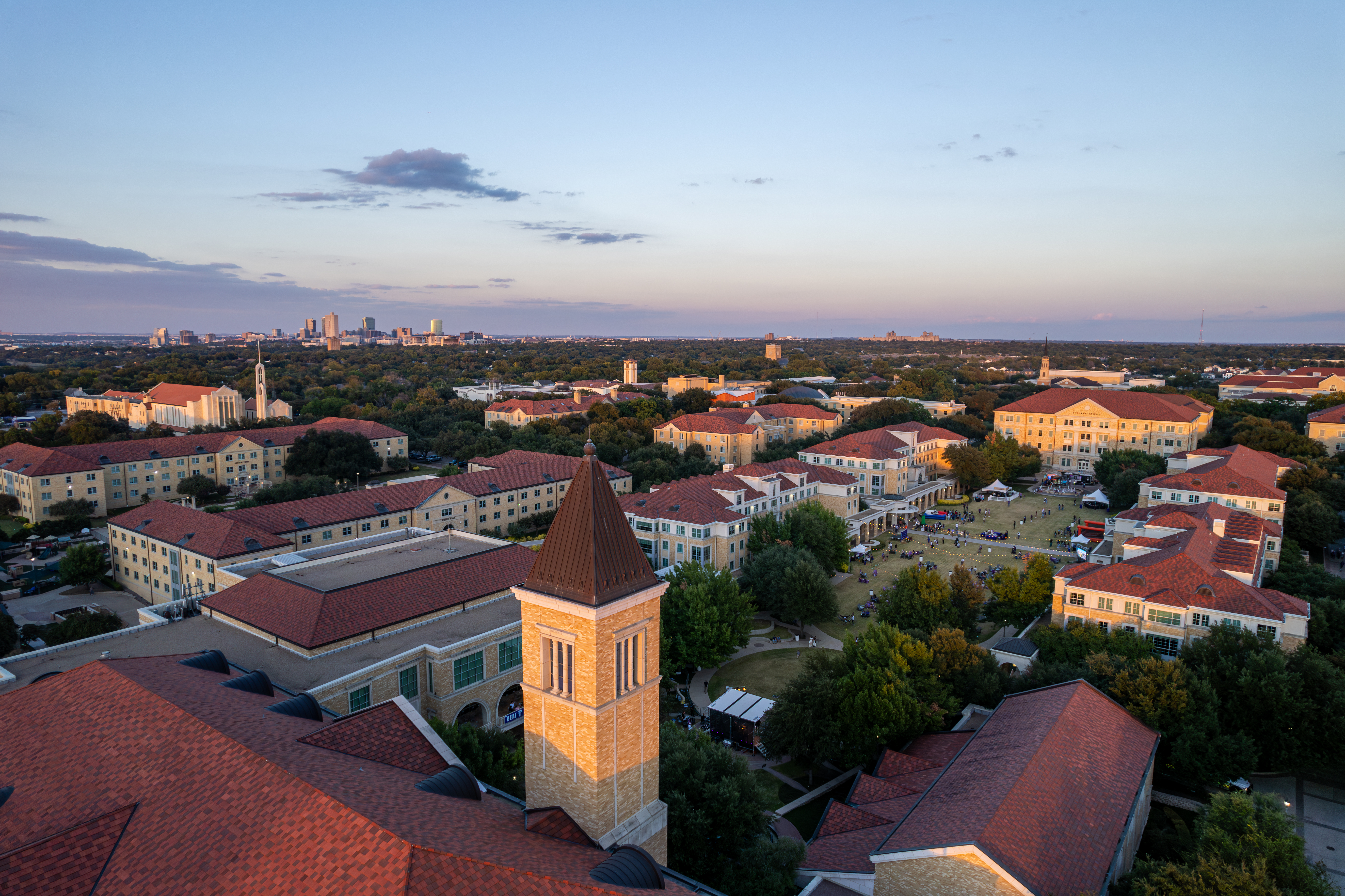 The best of both worlds: TCU’s picturesque campus is nestled in a ...