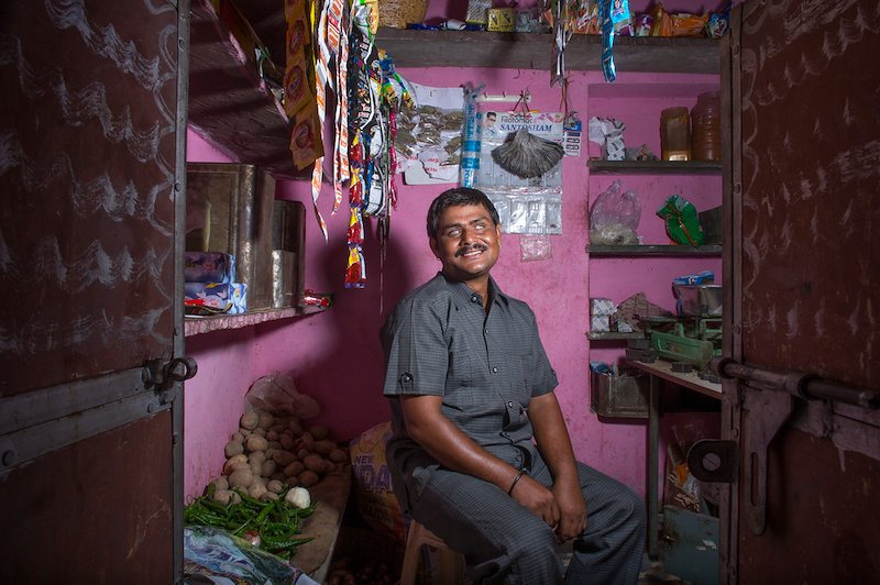 Sankarlal in his shop