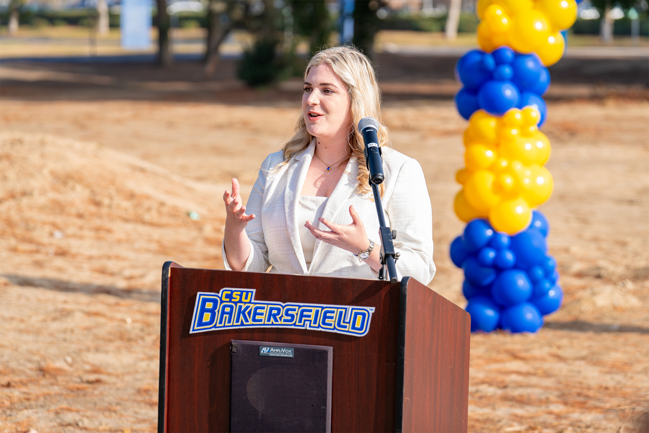 Associated Students Inc. President Erin Pruitt speaks at Tuesday's ...