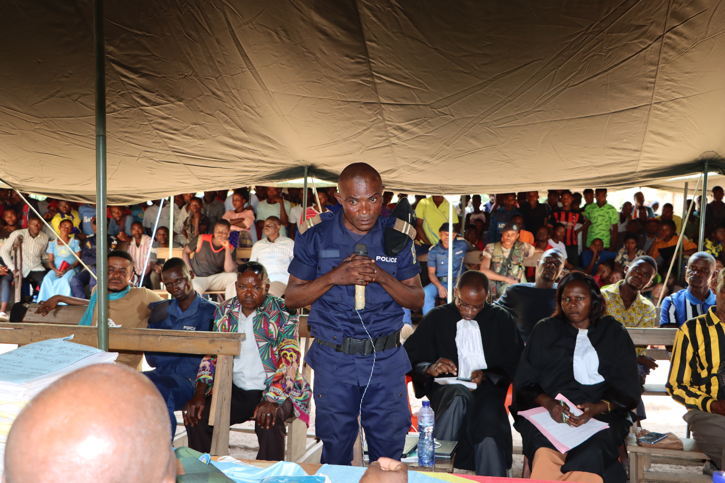 A mobile court hearing in Kasai, Democratic Republic of the Congo ...