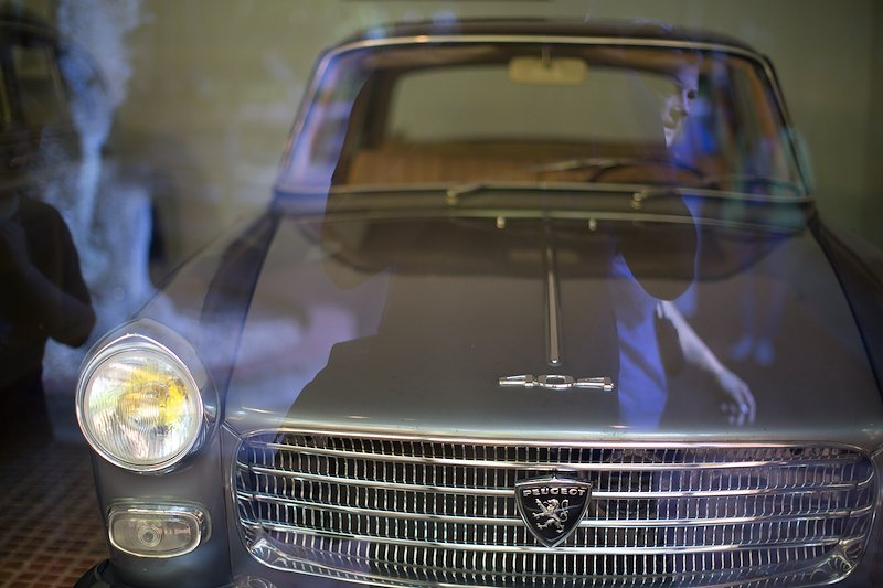 A peek at one of three of Ho Chi Minh's personal cars on display.
