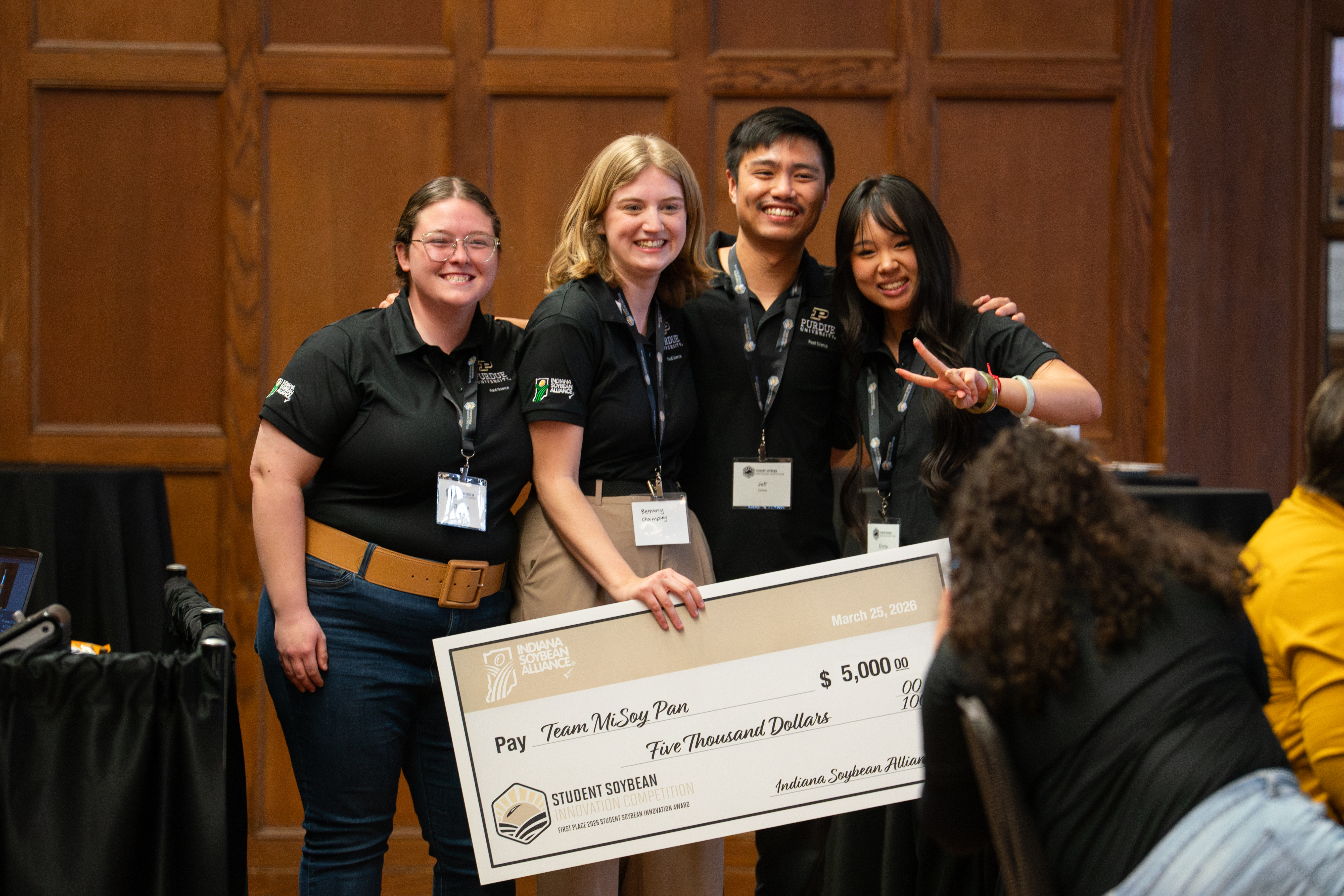 Brooke Erwin, Bethany Champley, Jeff Chow, and Emma Wu of Team Mi Soy ...