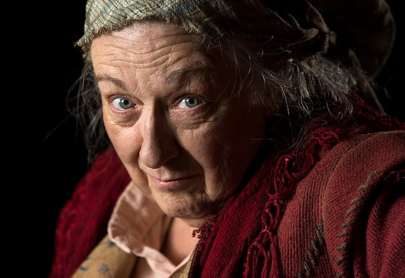 Portrait of  Barta Heiner during her final role in BYU's production of "Mother Courage and her Children" - Photo by Jaren Wilkey/BYU