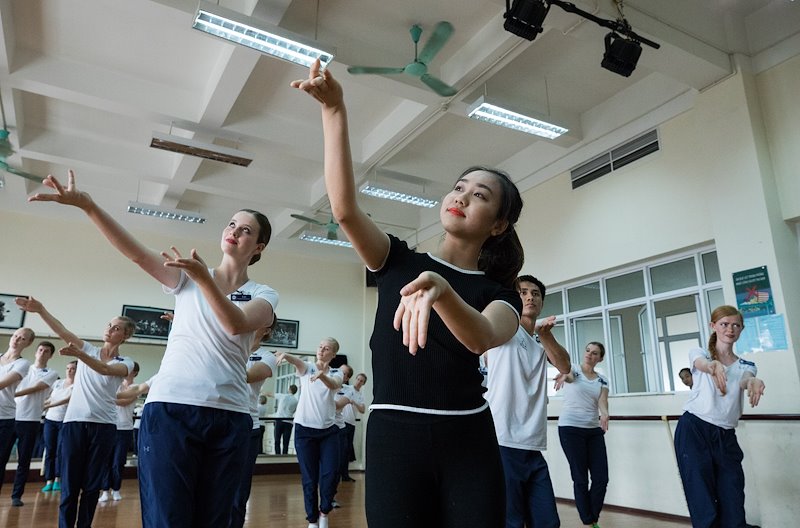 Dance Workshop at the Hanoi Academy of Theatre &amp; Cinema. Photo by Jaren Wilkey/BYU