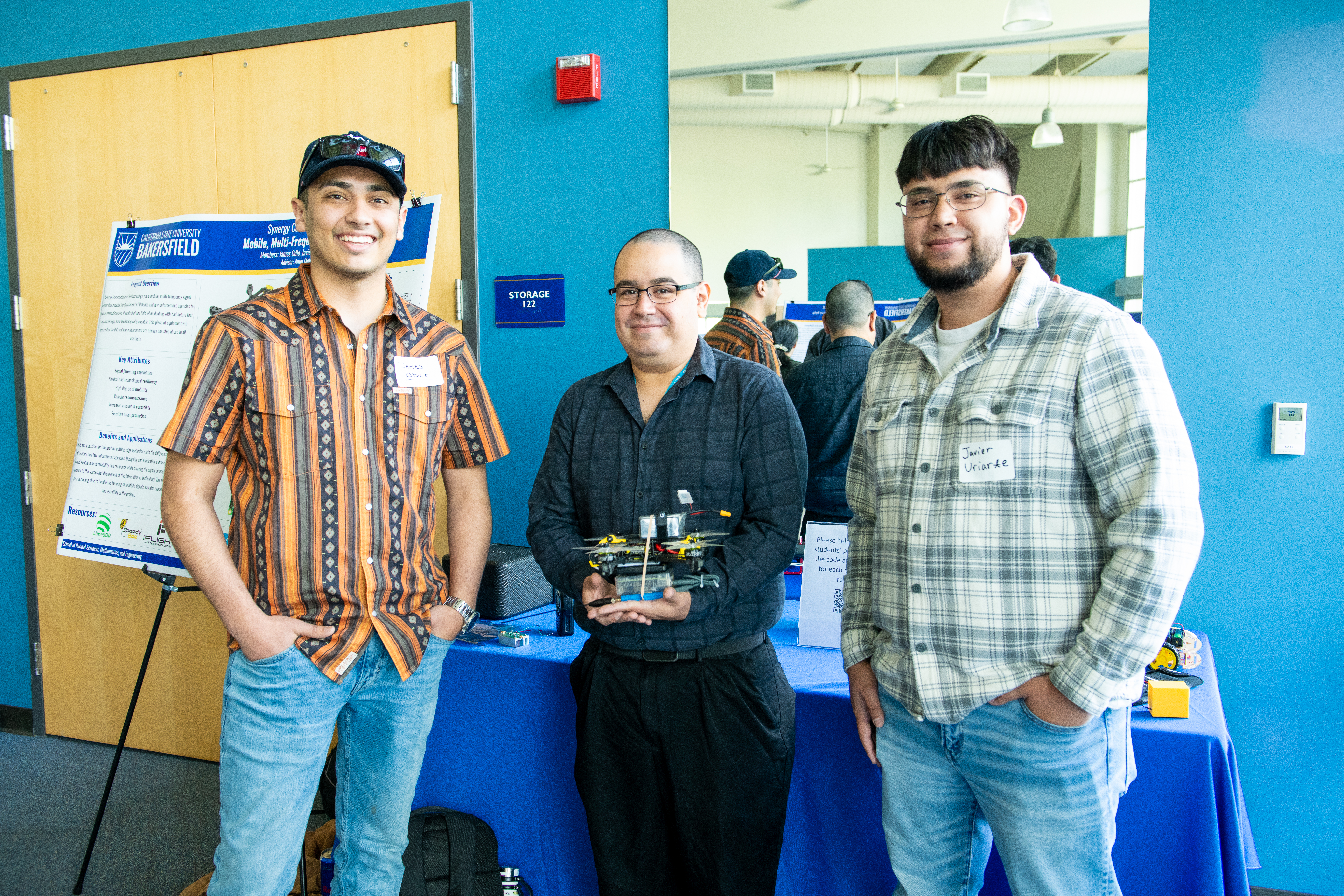 James Odle and classmates at the Senior Engineering Design Expo