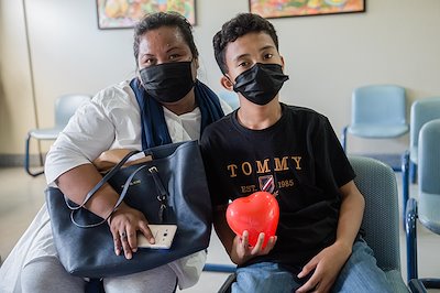Amier's mom shows her love for her son by bringing him in for treatment.