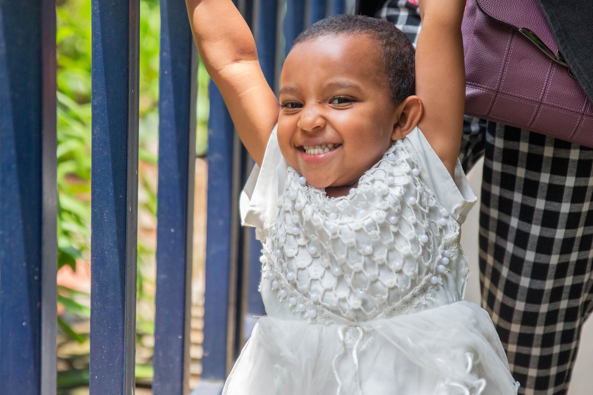 Lidiya was all smiles as the doctor told her she is healing up well during her follow up appointment!